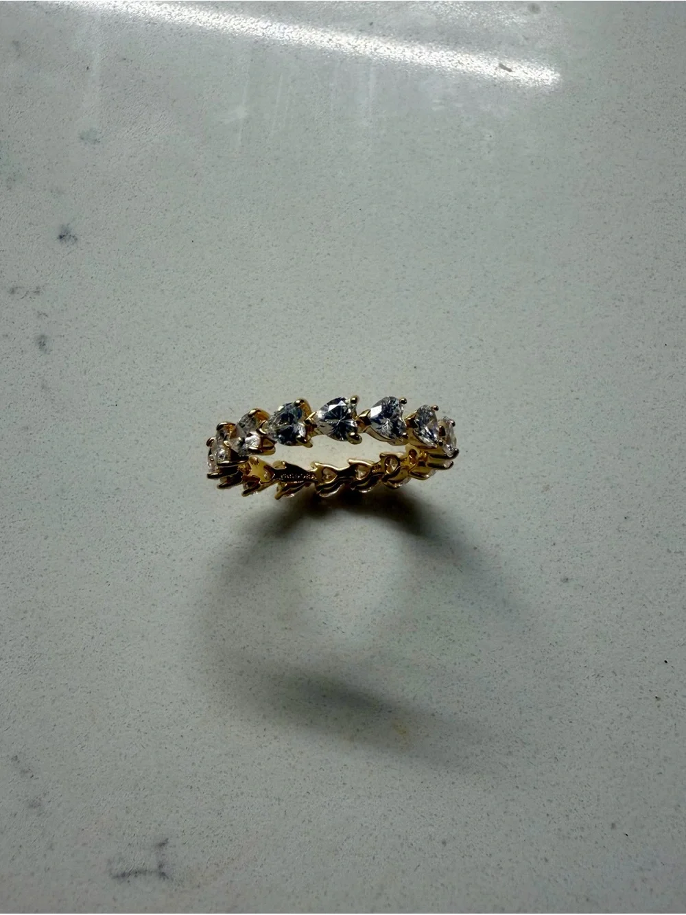 Pandora Band of Clear Hearts Ring